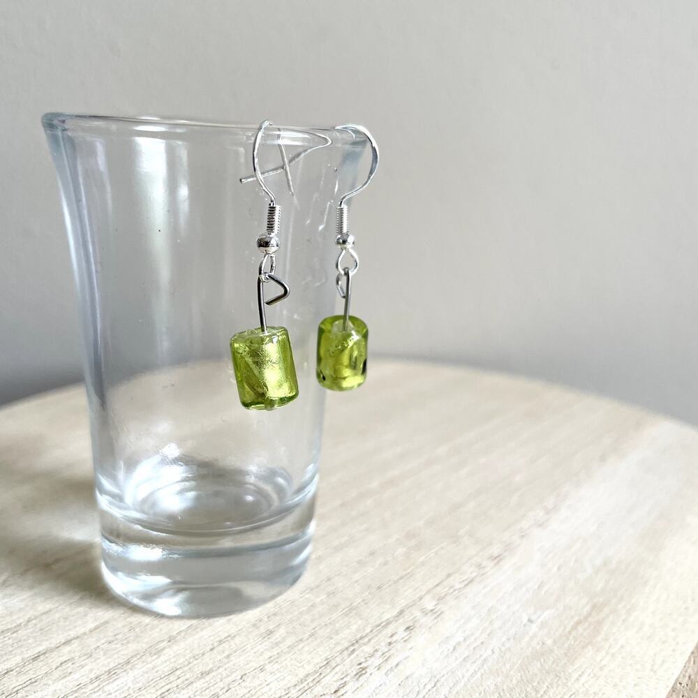 Concetta Beaded Earrings NWT handmade metallic delicate lightweight vintage stat
